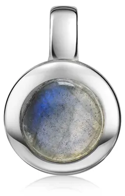 Produktbild von MATERIA by Matthias Wagner Labradorit Edelstein Anhänger Silber 925 rund KA-38-Labradorit