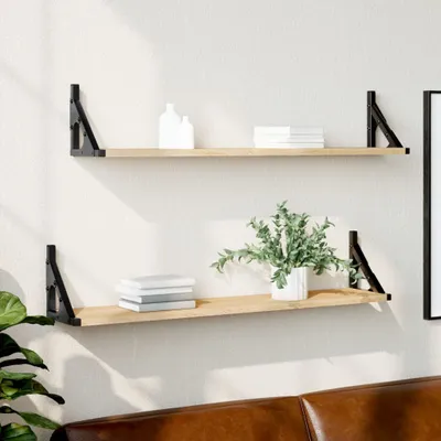 Obrázok produktu pre vidaXL Nástenné police 2 ks dub Sonoma 80 x 15 x 15,5 cm materiál na báze dreva