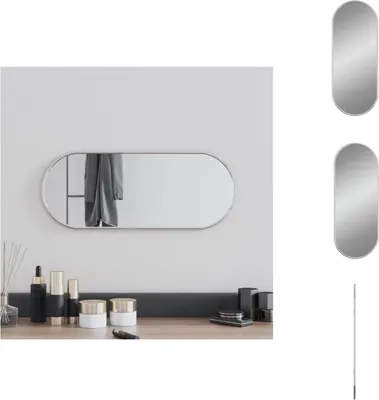 Obrázek produktu pro vidaXL Nástěnné zrcadlo stříbrné 50x20 cm oválné - Zrcadlo