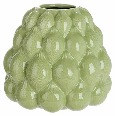 Immagine prodotto di Gilde Vase, Lemonime, Limette, Keramik, grün, VE 2, D. 20 cm Höhe: 18.00 cm Durchmesser: 20.00 cm 64608