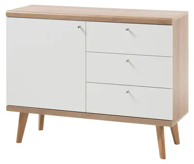 Produktbild von Sideboard Merle  Kommode 107x40x83cm Eiche Riviera weiß matt