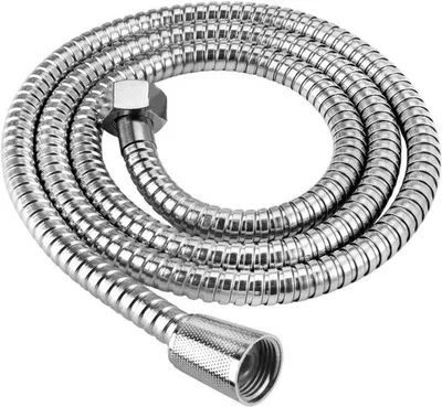 Flexibler Duschschlauch von 150 cm in Silber Edelstahl, Hochdruck Duschschlauch für Badezimmer, langlebig und