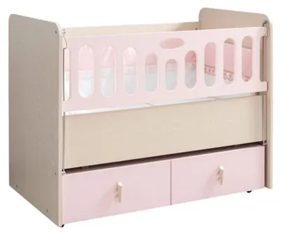 Produktbild von Modern Ausziehbares Kinderbett s Schlafzimmer Bett Holz Möbel Rosa