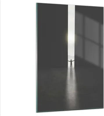 Produktbild von Bilder auf glas - Einteilig - Tor Mensch Licht - 80x120cm - Glasbilder - Wandbilder - Bilder - zum Aufhängen bereit - Wanddekoration aus Glas - Glas Bilder - Wandbild auf Glas - GPA80x120-4698