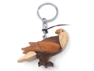 Produktbild von Schlüsselanhänger aus Holz - Adler