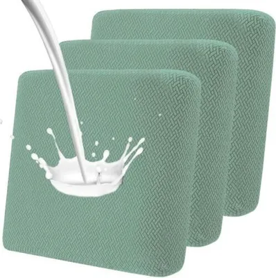 Produktbild von 3 Stück Wasserdicht Sofa Sitzkissenbezüge, Stretch Sofa Terrassen Sitzkissenbezug für Gartenmöbel,Grün