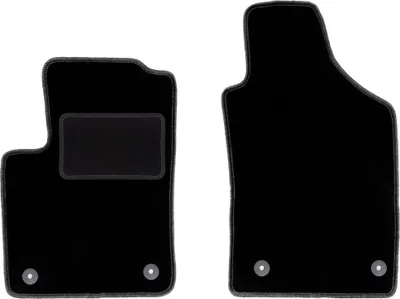 Zdjęcie produktu dla Wielganizator dywaniki welurowe LUX przednie do Fiat 500 FL hatchback (2013-2019) - czarne dywaniki samochodowe BASIC komplet (2 szt.)