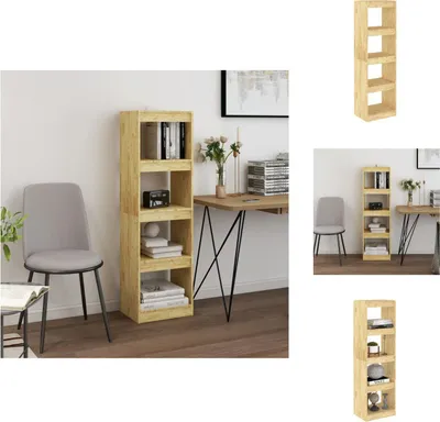 Obrázok produktu pre vidaXL Regál na knihy/rozdeľovač izieb 40x30x135,5 cm z masívneho borovicového dreva - Regály a knižnice