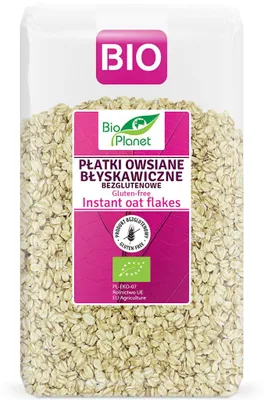 PŁATKI OWSIANE BŁYSKAWICZNE BEZGLUTENOWE BIO 600 g - BIO PLANET