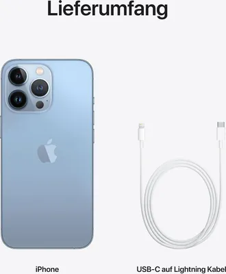 Zdjęcie produktu dla Apple iPhone 13 Pro, 15,5 cm (6.1"), 2532 x 1170 px, 1 TB, 12 MP, iOS 15, Niebieski