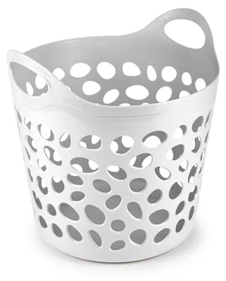Produktbild von Flexibler Waschekorb/aufbewahrungskorb - rund - Weiss - 35 Liter - D40 x H39 cm