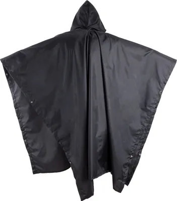 Zdjęcie produktu dla Wodoodporny płaszcz przeciwdeszczowy poncho czarny