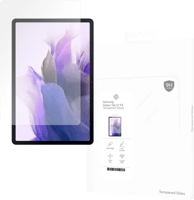 Image de Cazy Protection d’Écran compatible avec Samsung Galaxy Tab S7 FE - Protection d’Écran en Verre pour Tablette