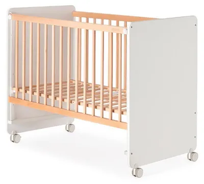 Image de Micuna Lit Lupita 120x60 Blanc/Bois simple
