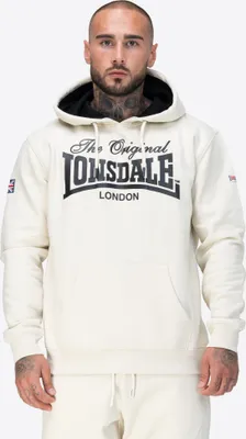 Produktbild von Herren Kapuzensweatshirt normale Passform ATHERTON Beige/Black XXL Lonsdale