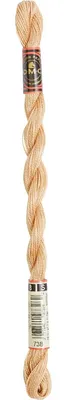 Produktbild von DMC Stickgarn, Dicke 8, 25 Meter, Farbe 115ar/8-738