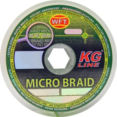 Produktbild von WFT Micro Braid KG chartreuse 150m - Geflochtene Angelschnur, Durchmesser/Tragkraft:0.035mm / 2.5kg Tragkraft