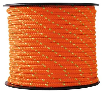 Immagine prodotto di Filato in poliestere/poliammide arancione/verde, ø 3 mm, rotolo da 200 kg, 25 m - Chapuis