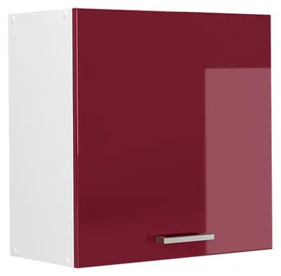 Obrázek produktu pro Věšák na stěnu Vicco R-Line Červená vysoký lesk 60 cm s 1 dvířky, Model 65782