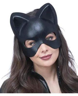 Produktbild von Schwarze Katzenaugen Maske für mystische Kostüme an Halloween & Fasching