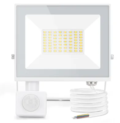 Obrázek produktu pro Aigostar, 30W LED reflektor s detektorem pohybu pro venkovní použití, 2700 lumenů, 6500K (studená bílá), vodotěsný (IP65), vhodný pro osvětlení zahrady, vnitřních dvorků, garáže, hotelu
