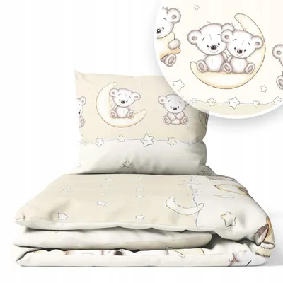 Immagine prodotto di Set Biancheria da Letto per Lettino 90 × 120 cm + Federa 40 × 60 cm – 100% Cotone per Neonato e Bambino