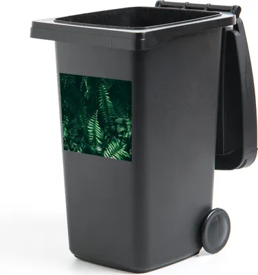 Produktbild von MuchoWow® Mülltonnenaufkleber Blätter - Dschungel - Natur - Tropisch - Pflanzen 40x40 cm - Abfall-Aufkleber - Container - für Abfallcontainer