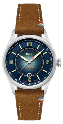 Zdjęcie produktu dla AVI-8 - AV-4153-02 - Zegarek na rękę - Męski - Automatyczny - Flyboy Lafayette, limitowana edycja na 110. rocznicę