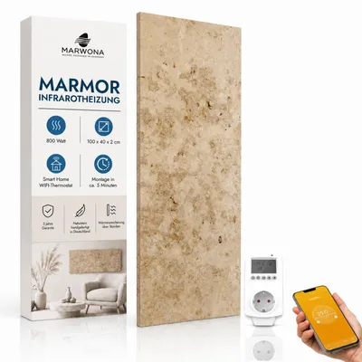 Produktbild von Marwona Jura Infrarotheizung 800 W mit WiFi-Thermostat – Germany