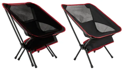 Obrázok produktu pre Kempingová stolička, ľahká konštrukcia, ergonomické pohodlie, červená