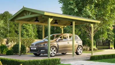 Produktbild von Satteldachcarport 611 B x T x H 358 x 500 x 270