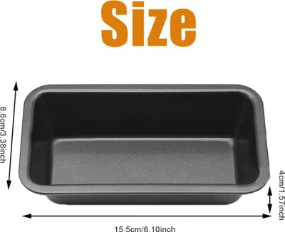 Image de 6inch Loaf Pan Rectangle Toast Bread Mold Cake Box Carbon Steel Pastry Baking Tool
