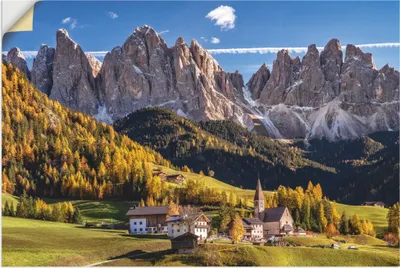 Produktbild von ARTland Wandbild, selbstklebend Herbst in Südtirol Größe: 60x40 cm