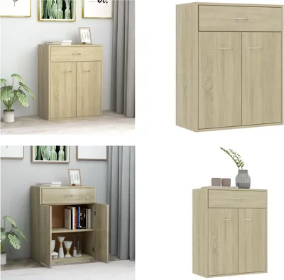 Produktbild von vidaXL Sideboard Sonoma Eiche 60x30x75 cm Holzwerkstoff - Sideboard - Sideboards - Beistellschrank - Beistellschränke