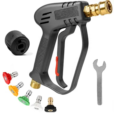 Produktbild von Hochdruckreiniger Pistole Schnellkupplung Hochdruckreinigerpistole - M22 14 mm - Mit 5 Sprühdüsen - Kärcher Schnellkupplung - Für Auto, Terrasse und Garten