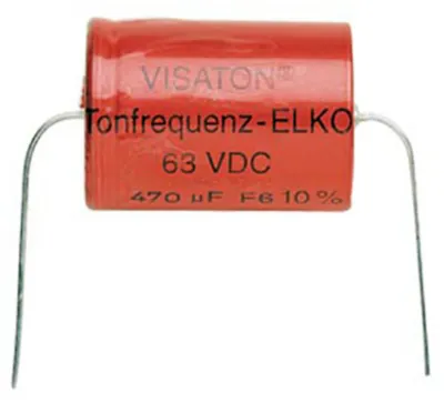 Produktbild von VISATON VS-47/63BA - Rot - Fixed capacitor - Zylindrische - Gleichstrom - 47000 nF - 10%
