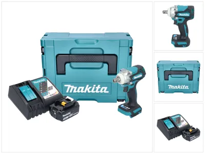 Obrázek produktu pro Akumulátorový rázový utahovák Makita DTW 301 RF1J 18 V 330 Nm 1/2" bezkartáčový + 1x akumulátor 3,0 Ah + nabíječka + Makpac