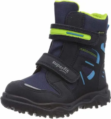 Produktbild von Superfit Gore-Tex Husky2 Klett Kinder Wasserdichter Winterstiefel mit Warmfutter Blau/Grün, 0-809080-8000
