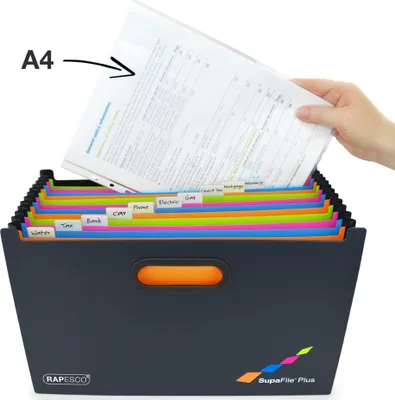 Produktbild von RAPESCO Fächermappe SupaFile Plus, DIN A4+, 13 Fächer