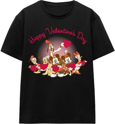 Obrázek produktu pro Mickey Mouse - "Happy" tričko pro muže/dámy Uni - Valentýn TV17254 (XXL) (černá)