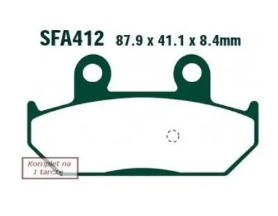 Produktbild von EBC Brakes Bremsbeläge Satz Bremsklötze für SUZUKI MOTORCYCLES AN SFA412