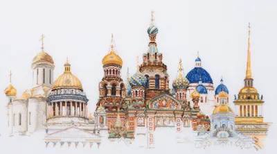 Produktbild von Thea Gouverneur Kit gezählter Kreuzstich "Aida von St. Petersburg", 79x50cm