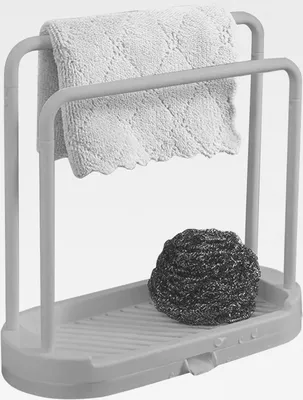 Produktbild von Geschirrlappenhalter - Spüllappenhalter Für Küchenspülee, Lappenhalter Für Küchenspüles, Schwammbürste Seifenschale Geschirrtuchständer | Platzsparender Lappenhalter Mit Abtropfschale Für Küchenspüle