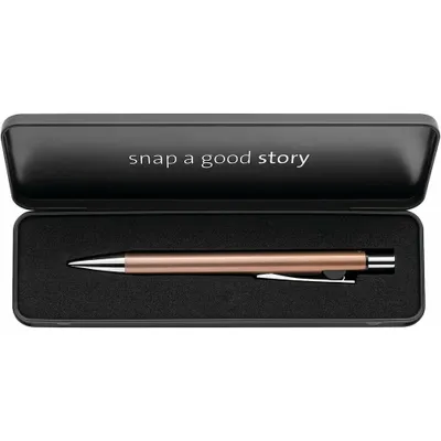 Produktbild von Pelikan Kugelschreiber Snap Metalic K10 Kupfer im Etui, Clip, Clip-on-Einziehkugelschreiber, Blau, 1 Stück(e), Medium