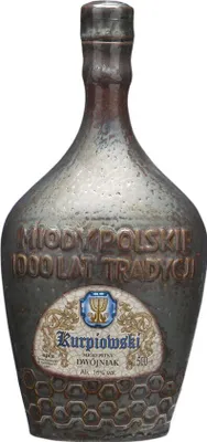 Produktbild von Kurpiowski Dwojniak Honig (Halber) 0,5L im Steinzeuggefäß | Met Honigwein Metwein Honigmet | 500 ml | 16% Alkohol | Apis | Geschenkidee | 18+