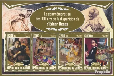 Produktbild von Briefmarken Guinea 2017 Mi 12441-12444 Kleinbogen (kompl. Ausgabe) postfrisch Edgar Degas