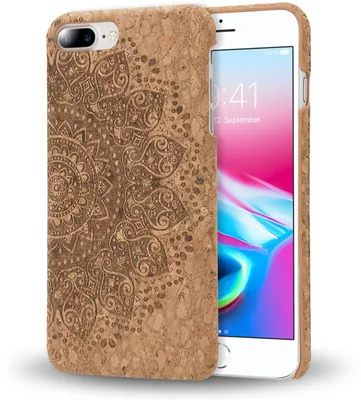 Image de Apple iPhone 8 Plus / 7 Plus Coque en liège Housse de téléphone portable par NALIA, Hard Case Cover Cork Mandala