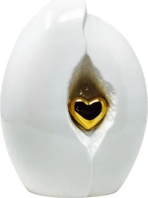 Immagine prodotto di Urna a cuore unica - 3 litri - Urna in metallo fatta a mano per umani e animali domestici - Elegante urna ricordo
