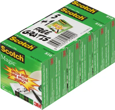 Immagine prodotto di 3M Scotch BP806 Klebefilm Magic 810, Promo-Pack, 19 mm x 33 m