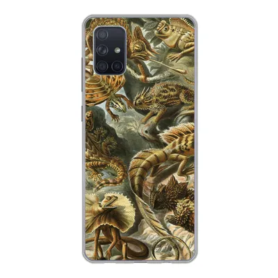 Produktbild von MuchoWow® Handyhülle Schutzhülle Hülle für Samsung Galaxy A71 Lacertilia - Alte Meister - Kunst Silikon Softcase Handy Hülle - Kartenbesitzer